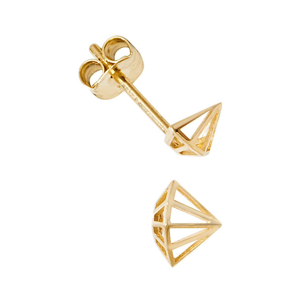 Diamond Stud Earrings 9ct Yellow Gold 375 Hallmarked Brand New Boxed