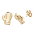 Mens Boxing Glove Earrings 9ct Yellow Gold Gents 375 Hallmarked Brand New Boxed