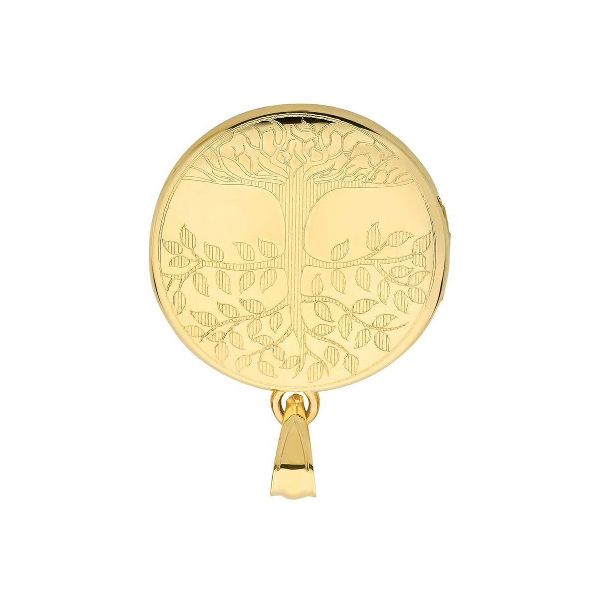Tree Of Life 9ct Yellow Gold Locket 375 Hallmark British Made All Chain Lengths