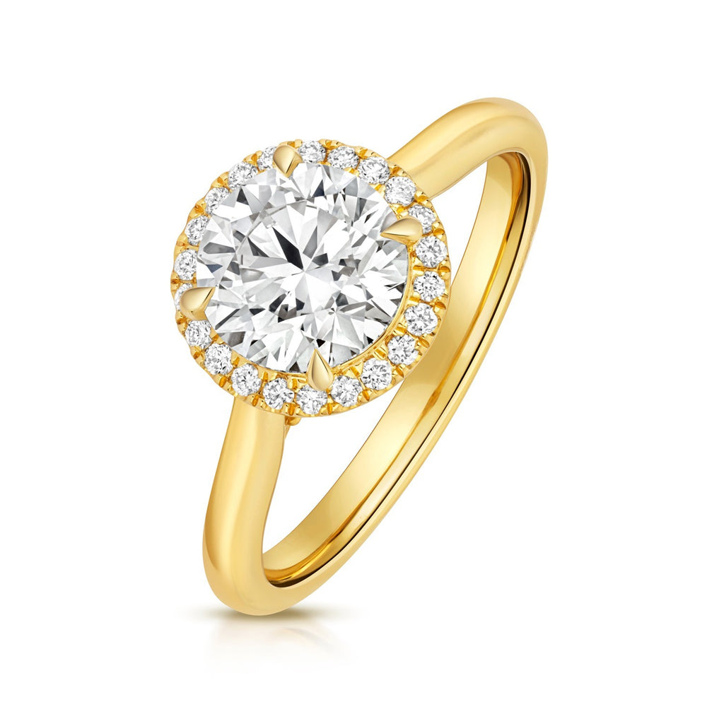 37 Lab-Grown Diamond Engagement Ring 18ct Yellow Gold Hallmarked Sizes J - Q