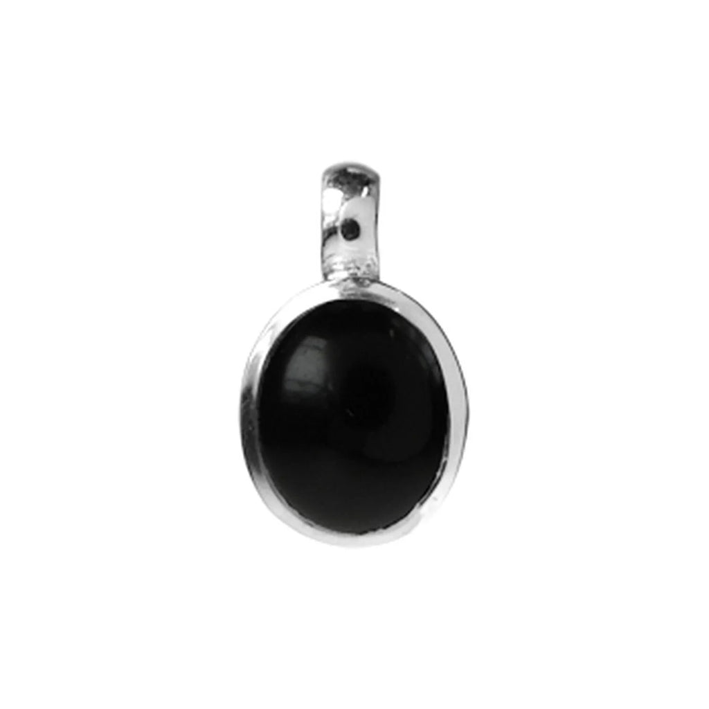 Oval Black Onyx Pendant Sterling Silver 925 Hallmarked All Chain Lengths