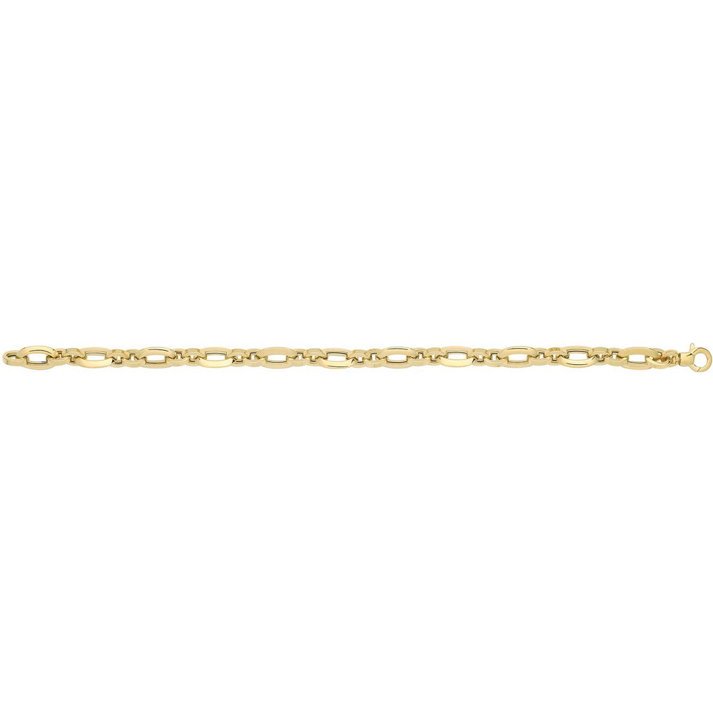 Double Link Bracelet 9ct Yellow Gold 375 Hallmarked British Made Brand New