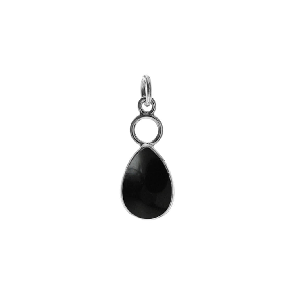 Onyx Hoop Pendant Sterling Silver 925 Hallmarked All Chain Lengths Brand New