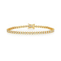 Lab Grown Diamond 18ct Yellow Gold Tennis Bracelet Hallmarked British Made