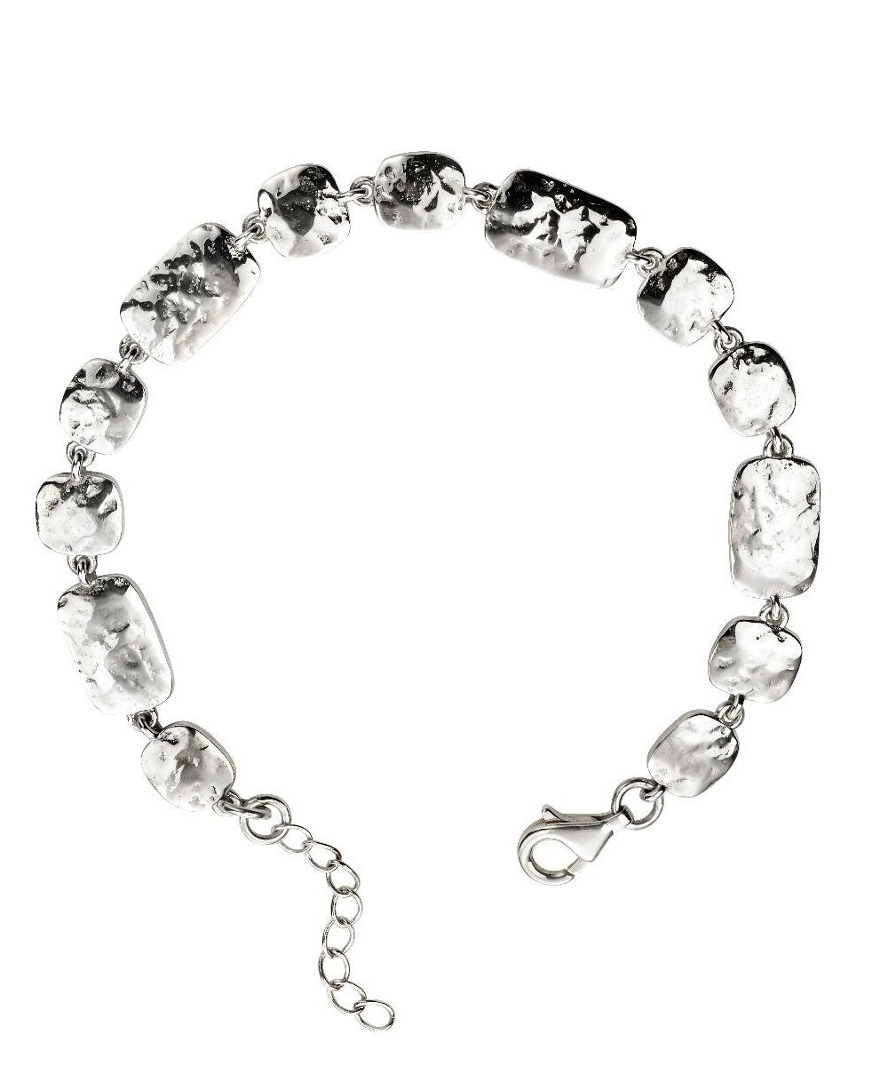 Hammered Multi Link Bracelet Sterling Silver 925 Hallmarked Brand New Boxed