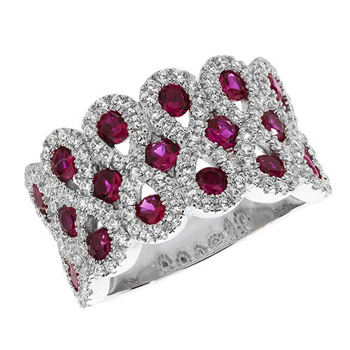 Sterling Silver Ring Anniversary Natural Ruby 925 Hallmarked Size J - S