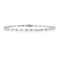 Baguette Natural Diamond 18ct White Gold Bracelet 375 Hallmarked British Made