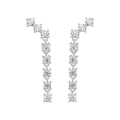 8 Stone Zircon Drop Earrings Sterling Silver 925 Hallmarked Brand New Boxed