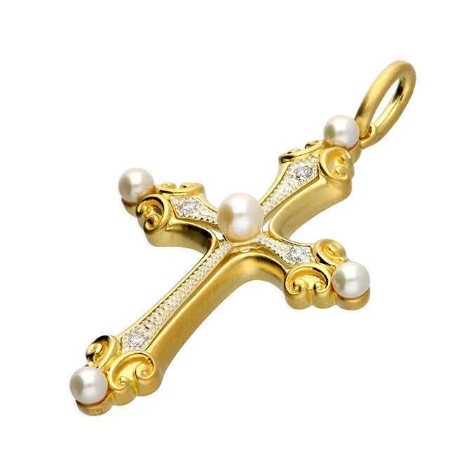 9ct Yellow Plated Cross Pendant Hallmarked British Made All Chain Lengths