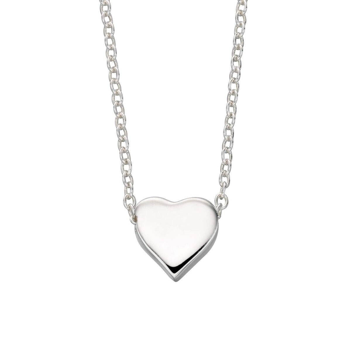 Engravable Heart Necklace 925 Sterling Silver Hallmarked British Made