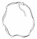 Linked Leaves Bracelet Solid Sterling Silver 18+3cm Hallmarked