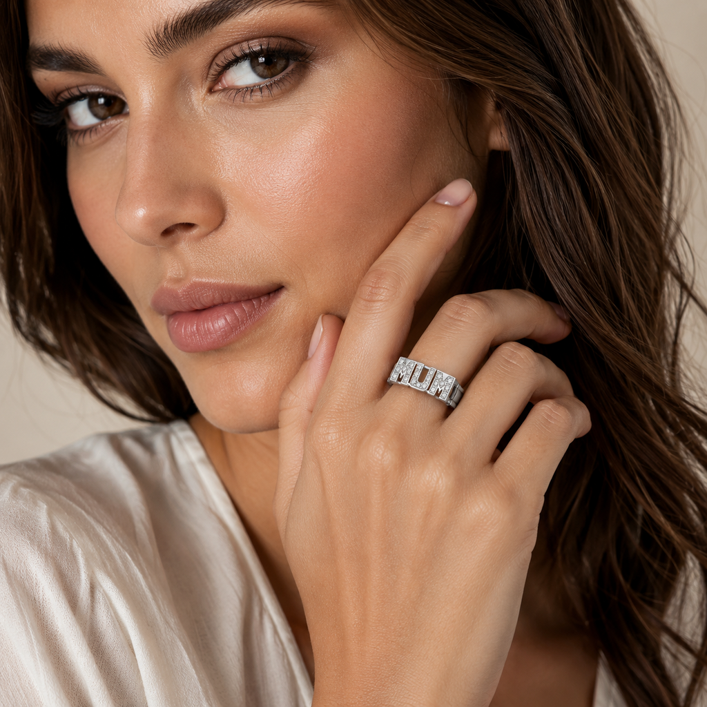 Mum Ring Sterling Silver 925 Hallmarked Size British Made Sizes M - X