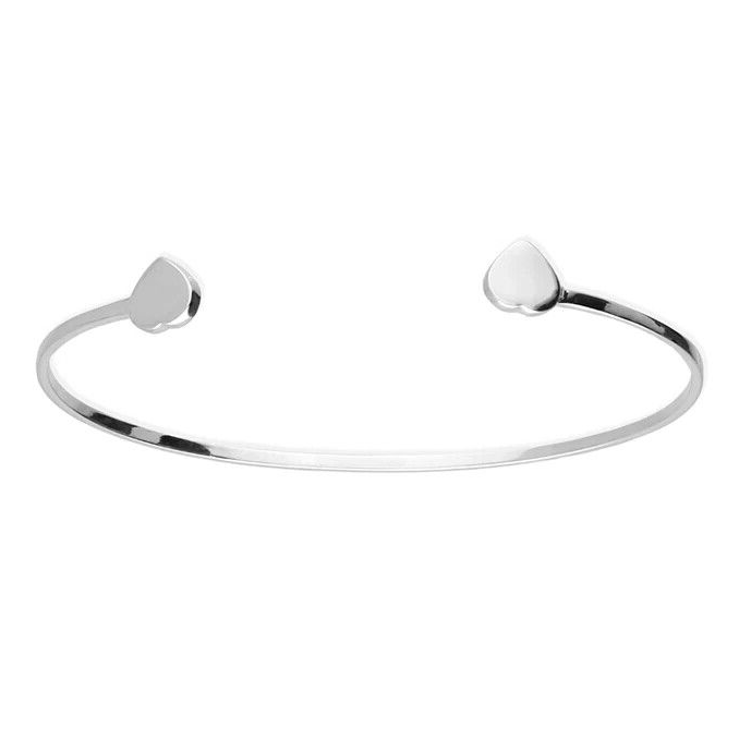 Open Heart Torce Bangle British Made 925 Hallmarked Brand New Boxed