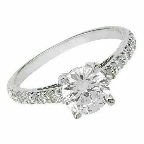 Sterling Silver Solitaire Ring Engagement Gemstone 925 Hallmarked Size L - T