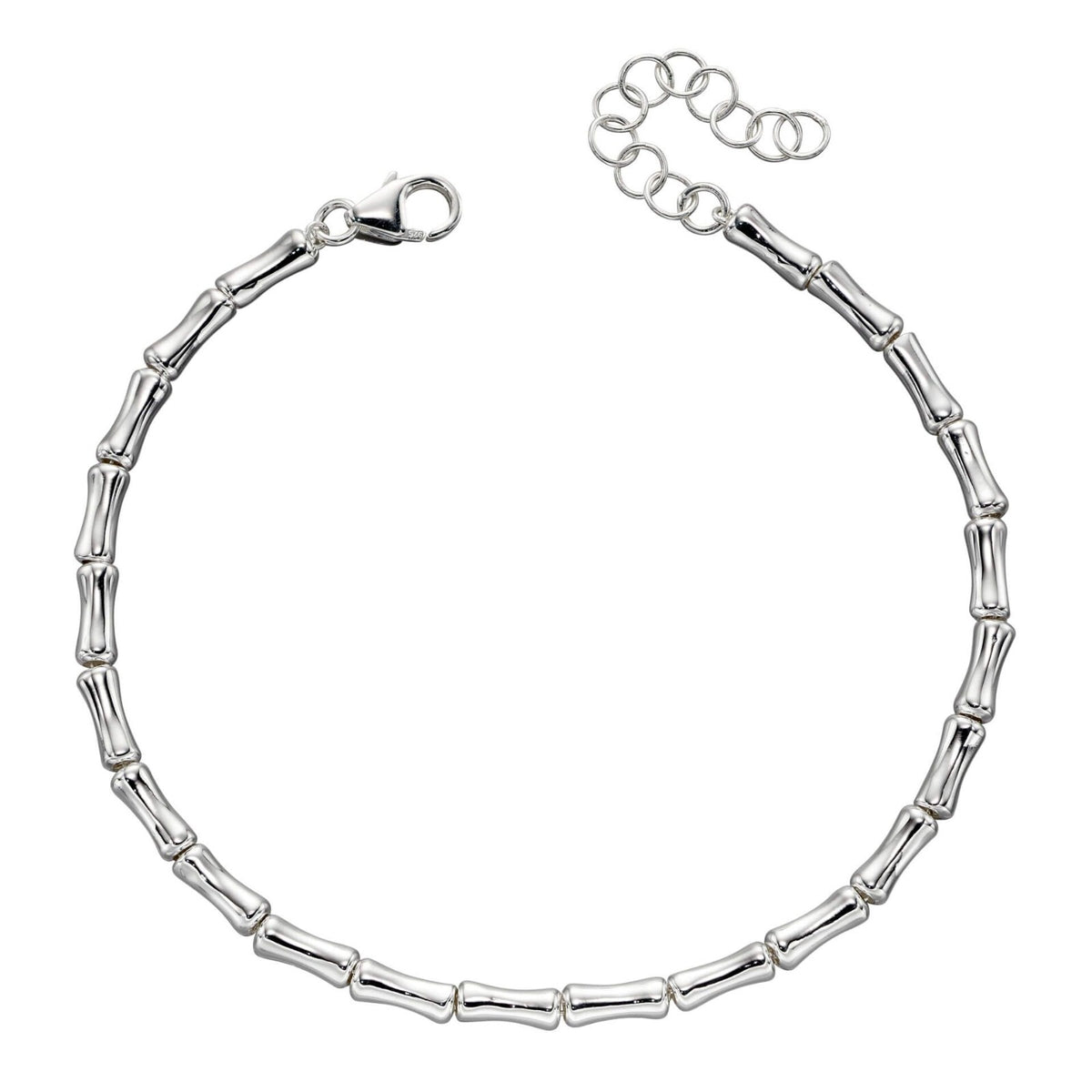 Bamboo Tennis Bracelet Sterling Silver 925 Hallmarked Brand New Boxed