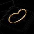 V Shaped Stacking Ring 9ct Yellow Gold 375 Hallmarked Sizes L - Q
