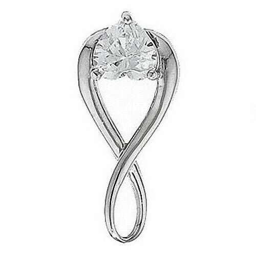 White Gold Heart Pendant Hallmarked British Made All Chain Lengths