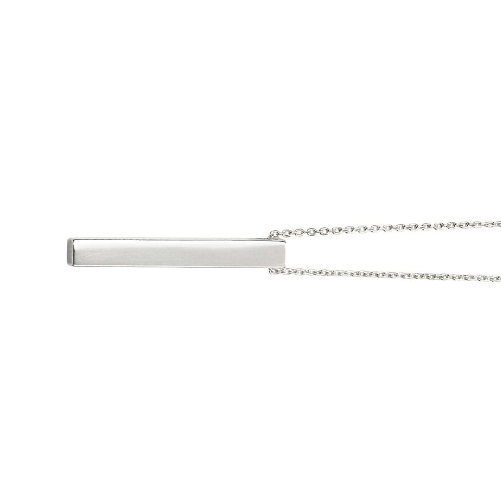 Vertical Bar Necklace Sterling Silver 925 Hallmark British Made Brand New Boxed