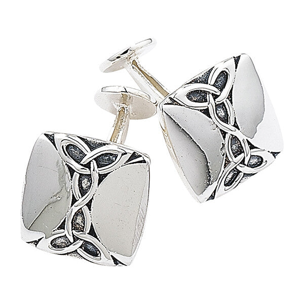 Solid Sterling Silver Celtic Cufflink Set Men's 925 Hallmarked British Made New