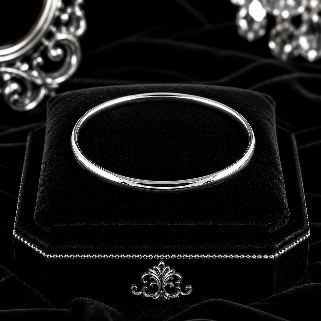 Plain Hollow Slave Bangle Sterling Silver 925 Hallmarked British Made Brand New