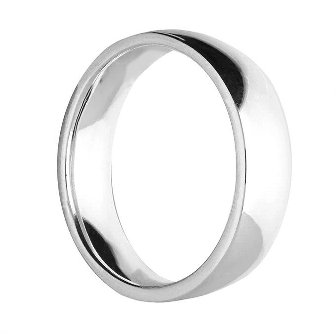 Mens 5mm Plain Wedding Band Ring 925 Hallmarked British Made Sizes M - Z