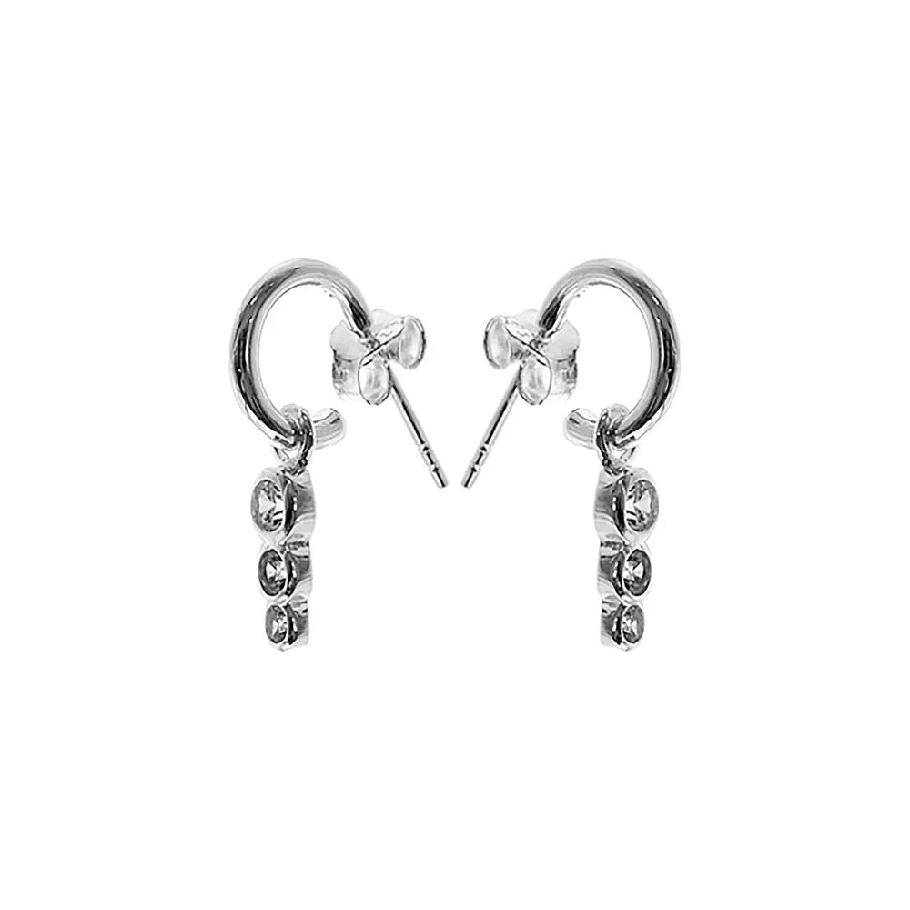 Kenzie Triple Drop Hoop Earrings Sterling Silver 925 Hallmarked Brand New Boxed