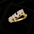 Mum Gemstone Ring 9ct Yellow Gold Hallmarked British Made Sizes M - S