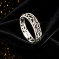 Sterling Silver Filigree Band Ring 925 Hallmarked Size K - S British Made