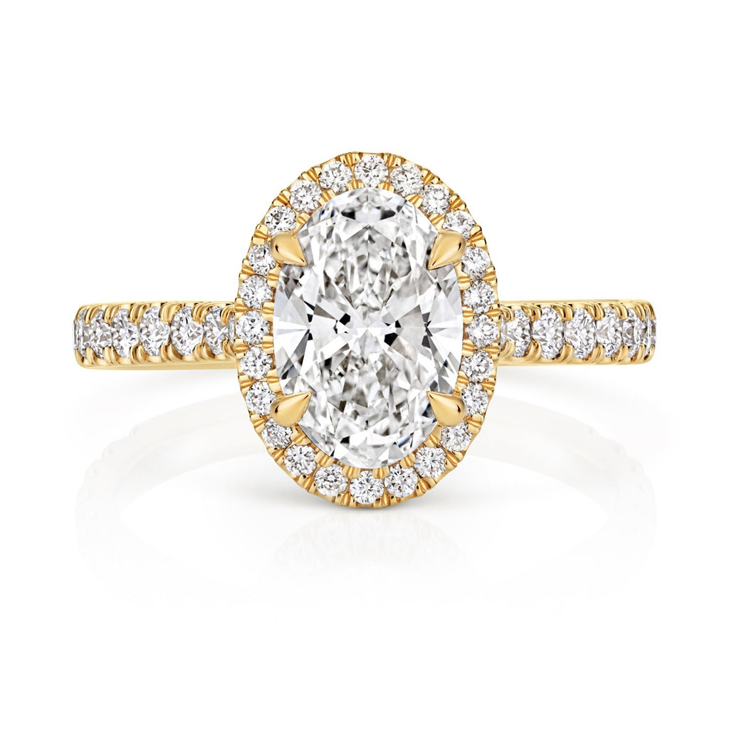 61 Lab-Grown Diamond Engagement Ring 18ct Yellow Gold Hallmarked Sizes J - Q