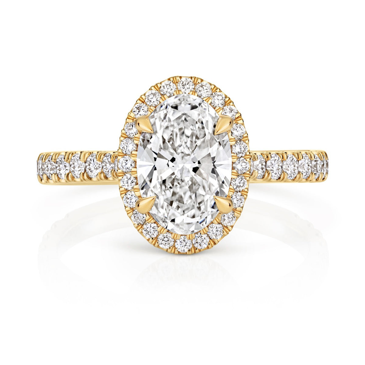61 Lab-Grown Diamond Engagement Ring 18ct Yellow Gold Hallmarked Sizes J - Q