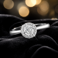 Natural Diamond Ring 9ct White Gold Fully Hallmarked Sizes J - Q