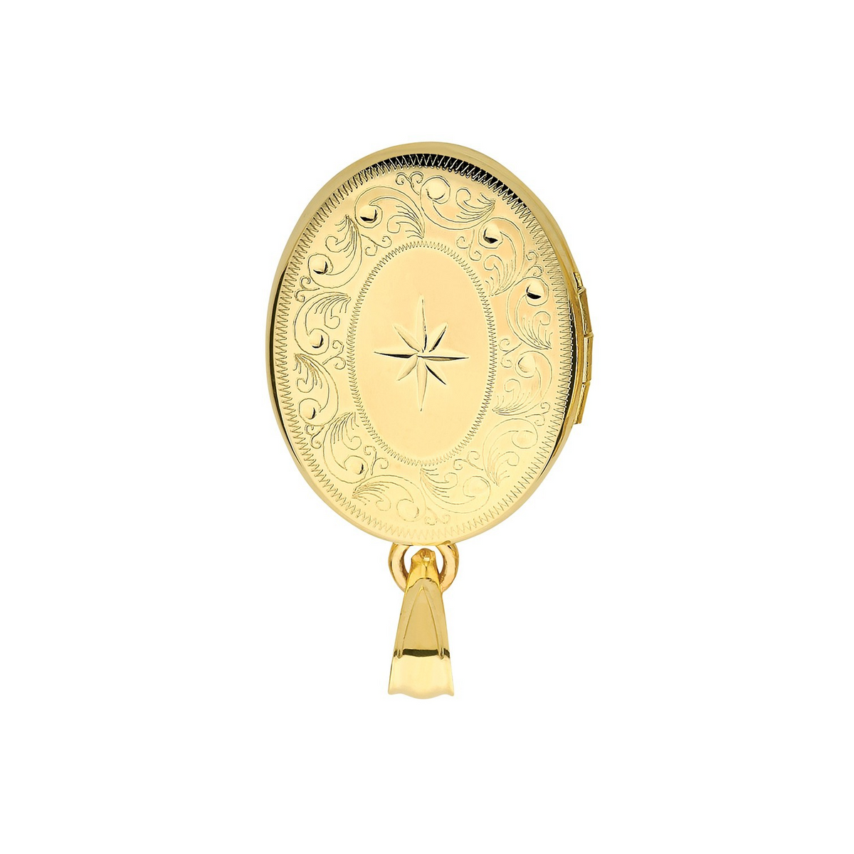 Victorian Style 9ct Yellow Gold Locket 375 Hallmarked  All Chain Lengths