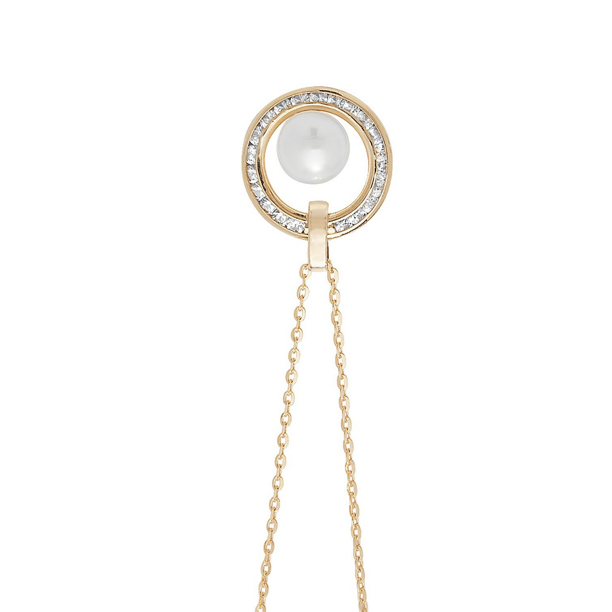 Ladies Eternity Pearl Necklace 9ct Yellow Gold 375 Hallmarked British Made