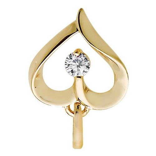 Floating Heart 9ct Yellow Gold Pendant 375 Hallmarked All Chain Lengths