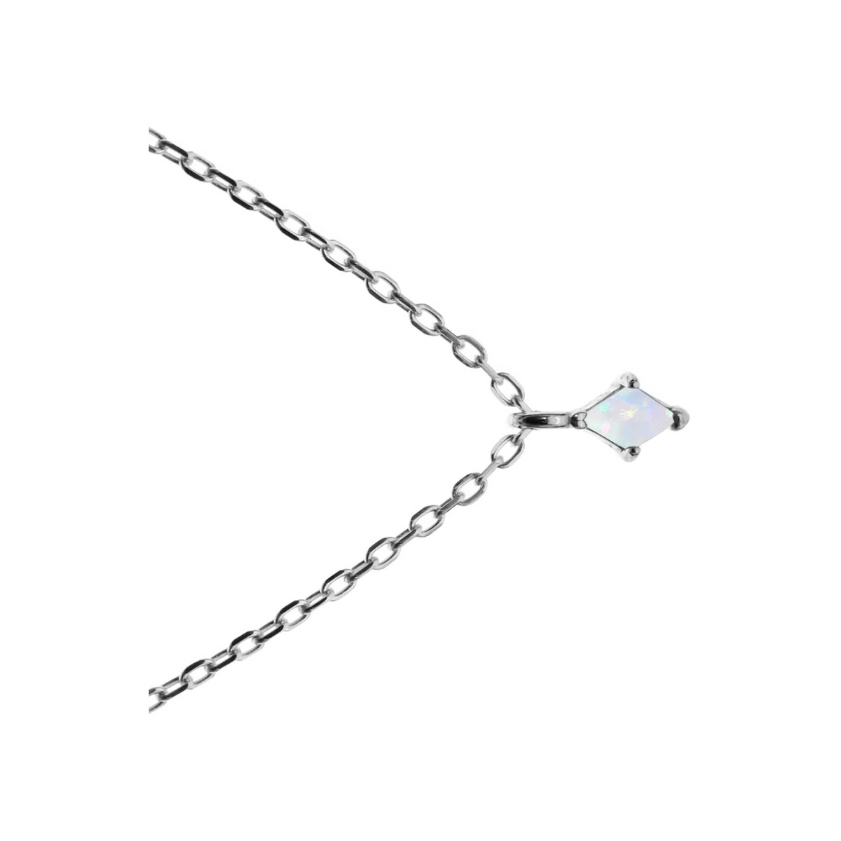 Natural Marquise Opal Necklace Solid Sterling Silver 925 Hallmarked British Made