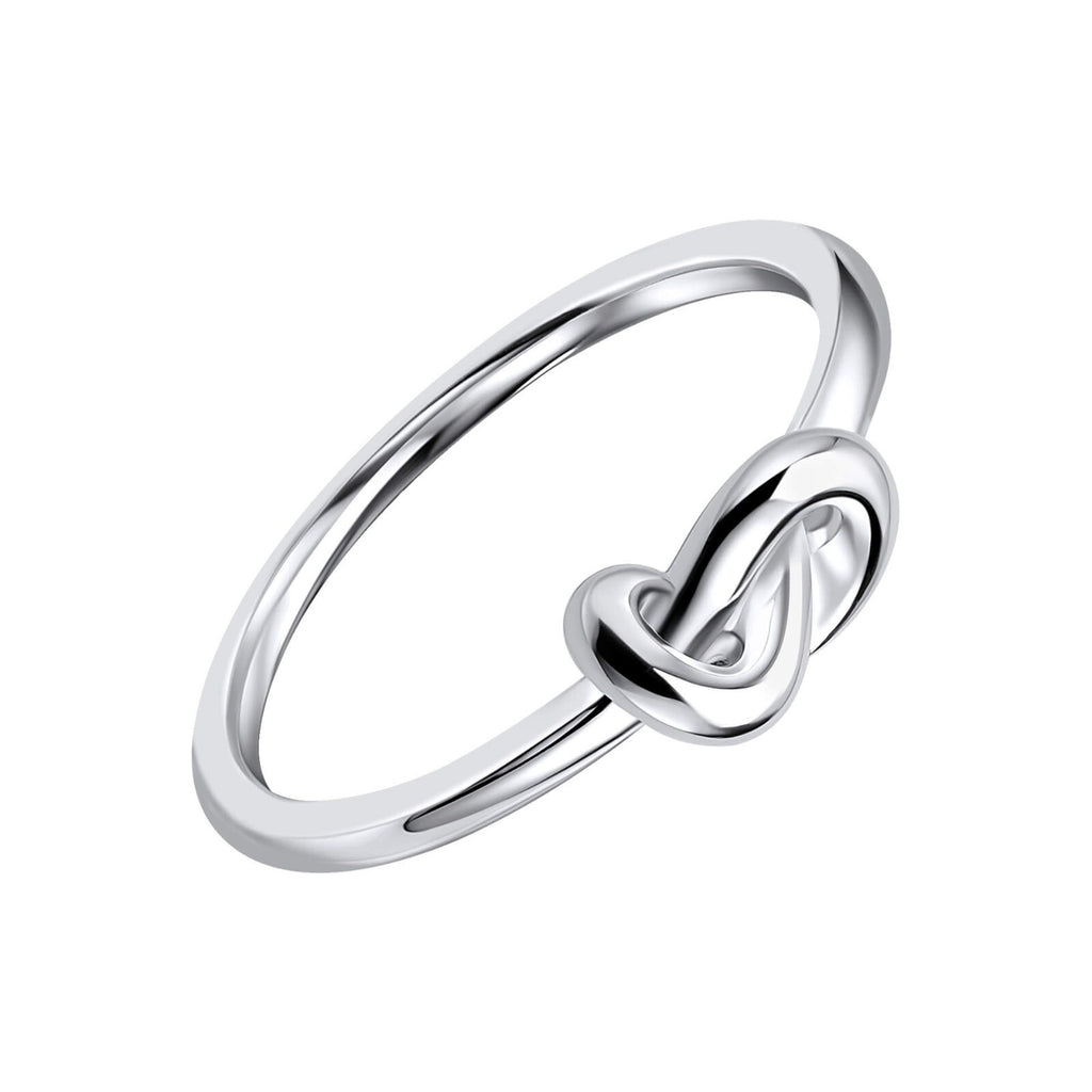 Ladies Love Knot Ring 925 Hallmarked British Made Sizes K - S