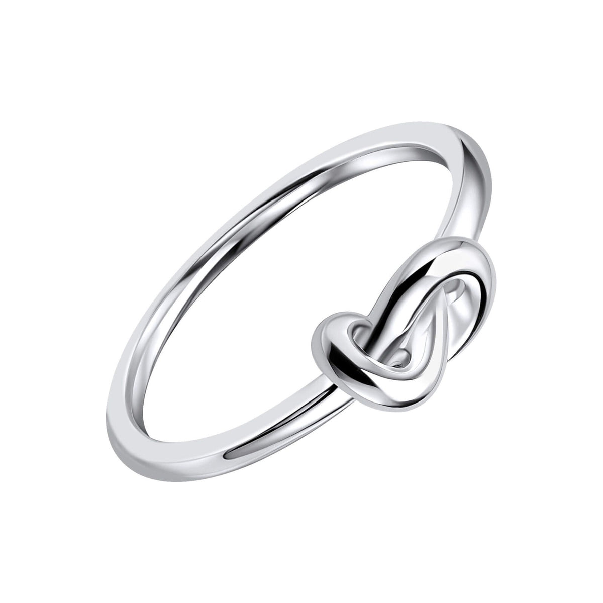 Ladies Love Knot Ring 925 Hallmarked British Made Sizes K - S