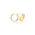 9ct Yellow Gold Chunky DC Hoop Earrings 375 Hallmarked 10mm - 30mm Diameter