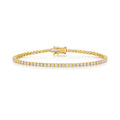 Lab Grown Diamond 18ct Yellow Gold Tennis Bracelet Hallmarked British Made