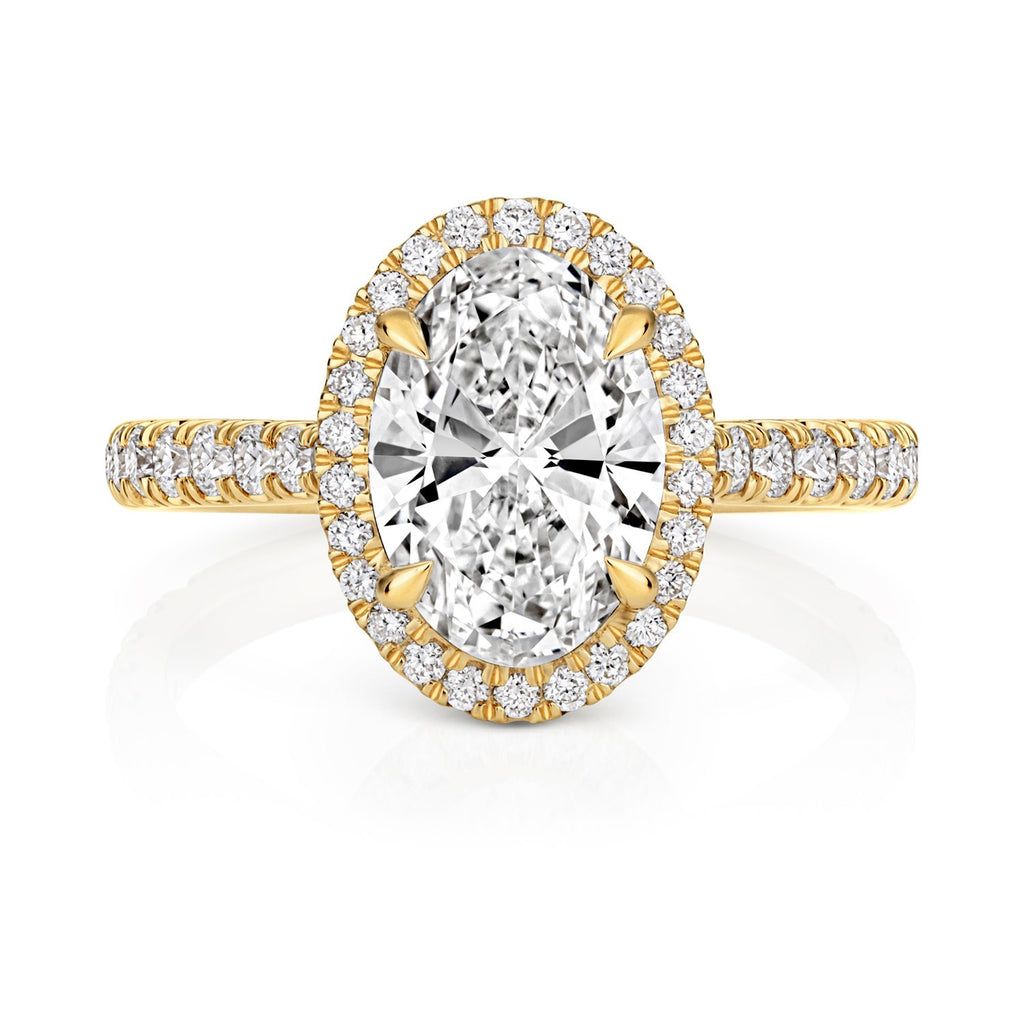 63 Lab-Grown Diamond Engagement Ring 18ct Yellow Gold Hallmarked Sizes J - Q
