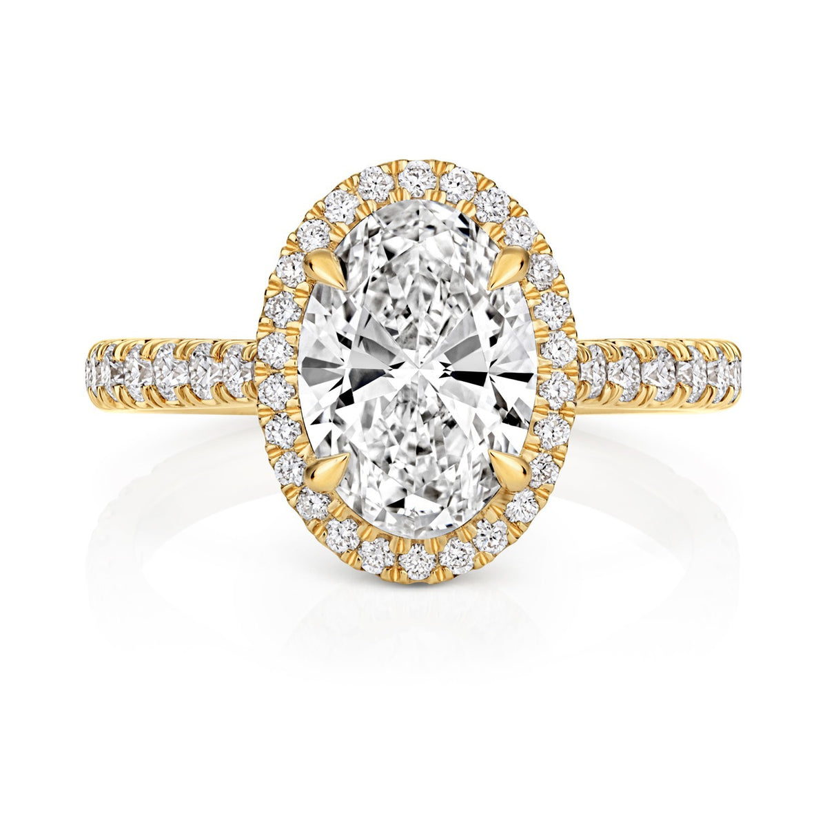 63 Lab-Grown Diamond Engagement Ring 18ct Yellow Gold Hallmarked Sizes J - Q