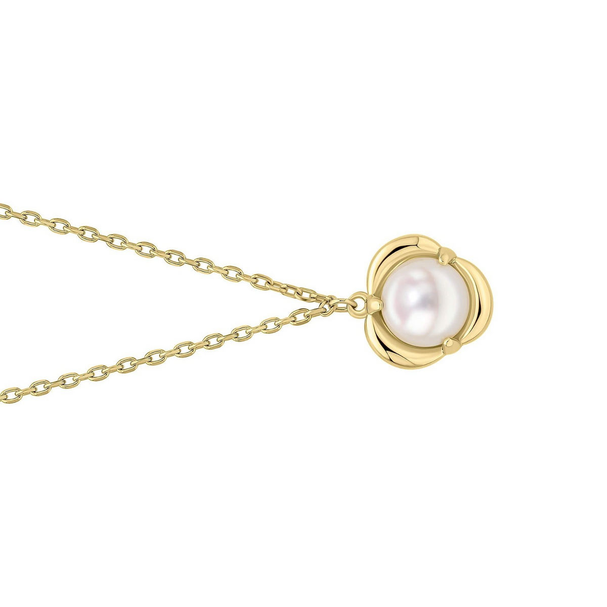 Natural Petal Pearl Necklace 9ct Yellow Gold 375 Hallmarked British Made