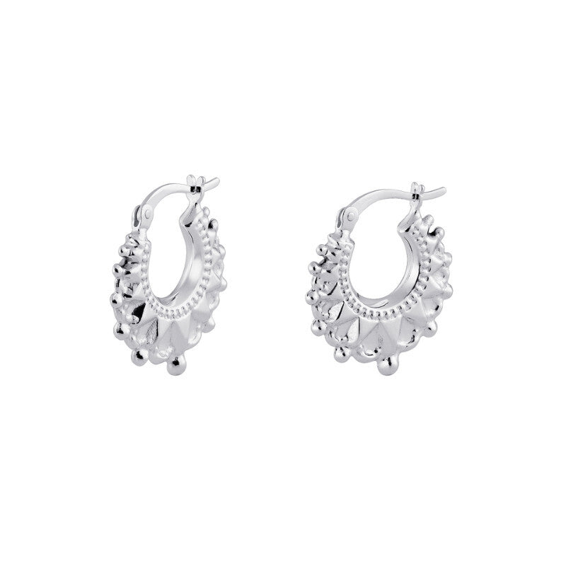 Classic Creole Earrings Sterling Silver 925 Hallmarked British Made Brand New