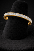 Diamond Eternity Ring 9ct Yellow Gold 375 Hallmark Sizes J - Q British Made