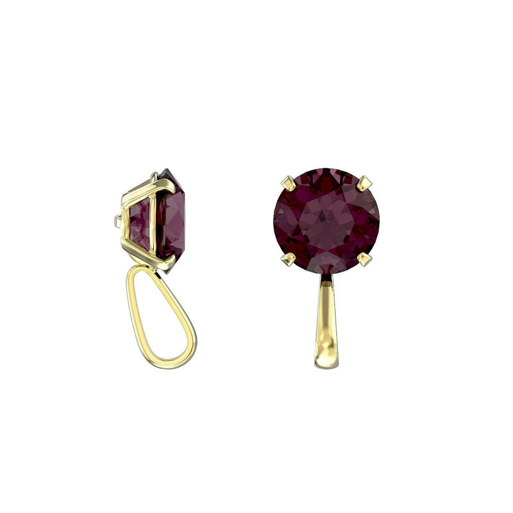 Yellow Gold Amethyst Solitaire Pendant Hallmarked British Made All Chain Lengths