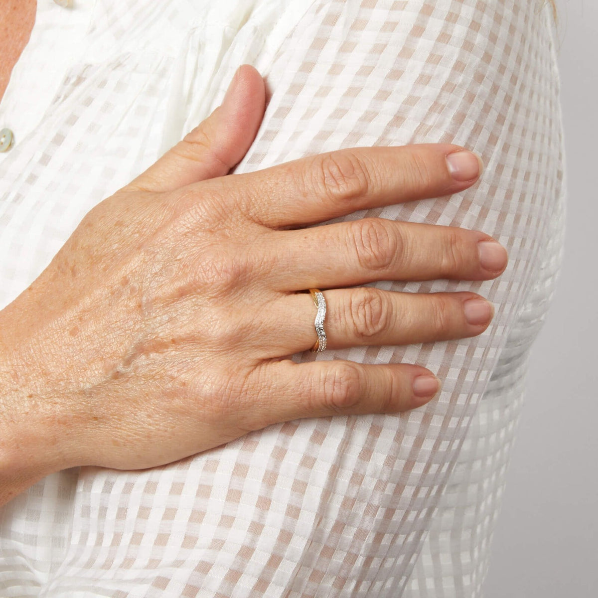 Diamond Wave Eternity Ring 9ct Yellow Gold Sizes  L - Q British Made