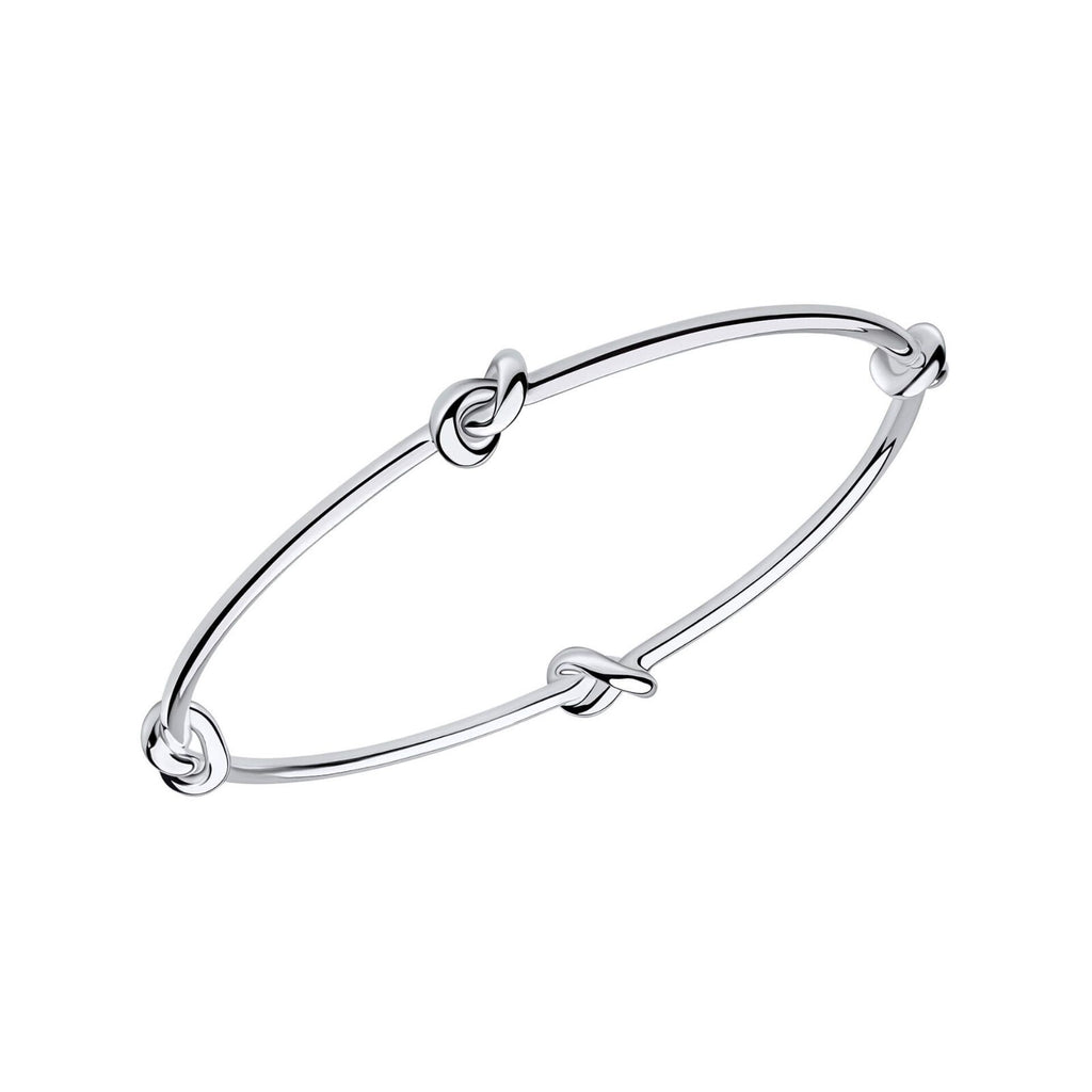 Love Knot Bangle Sterling Silver 925 Hallmarked British Made Brand New Boxed