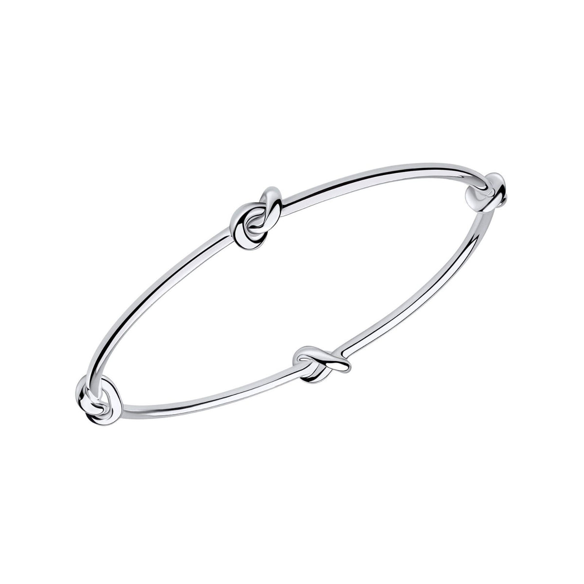 Love Knot Bangle Sterling Silver 925 Hallmarked British Made Brand New Boxed