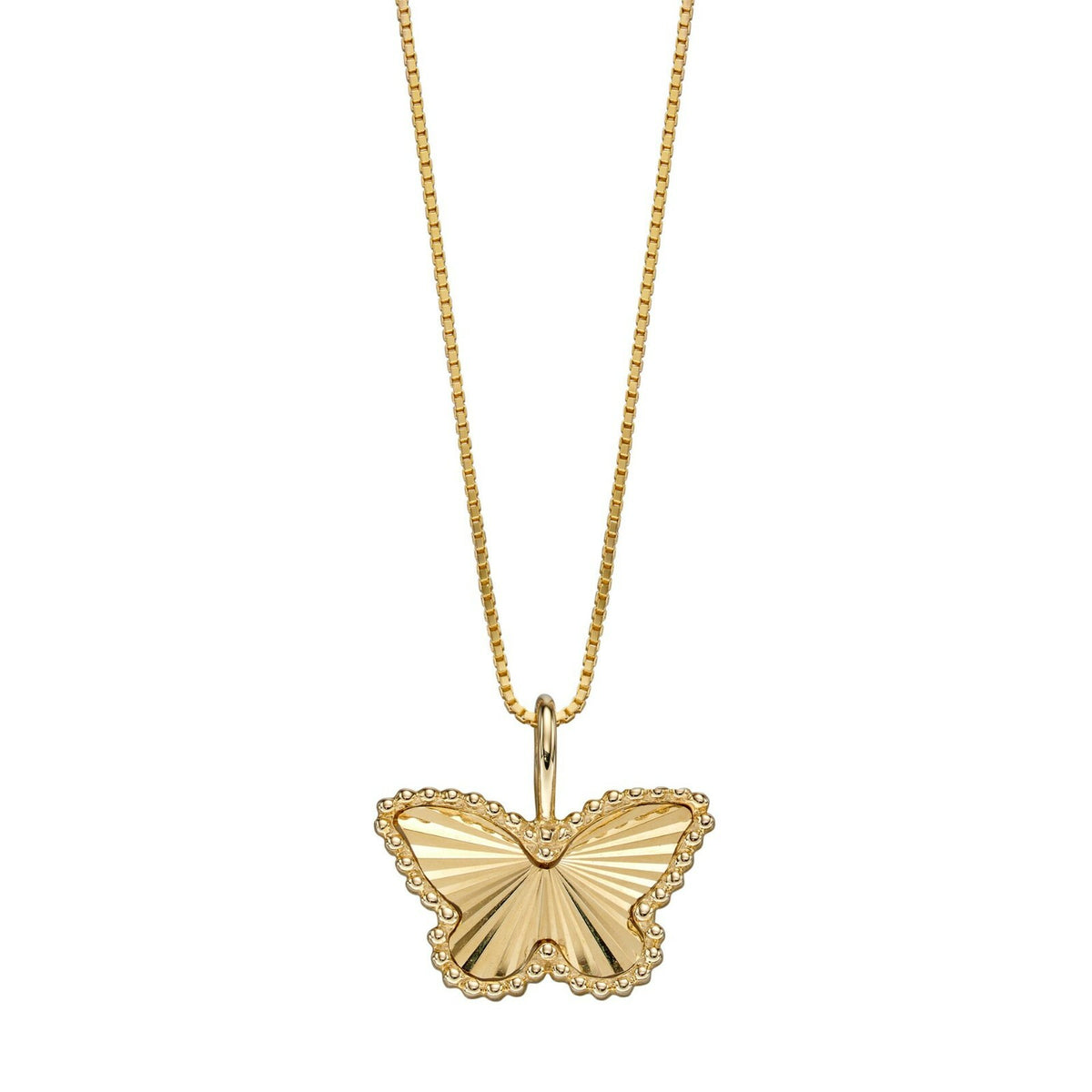 9ct Yellow Gold Butterfly Pendant 375 Hallmarked British Made Brand New