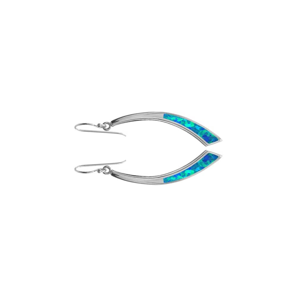 Natural Opal Teardrop Earrings Sterling Silver 925 Hallmarked British Made